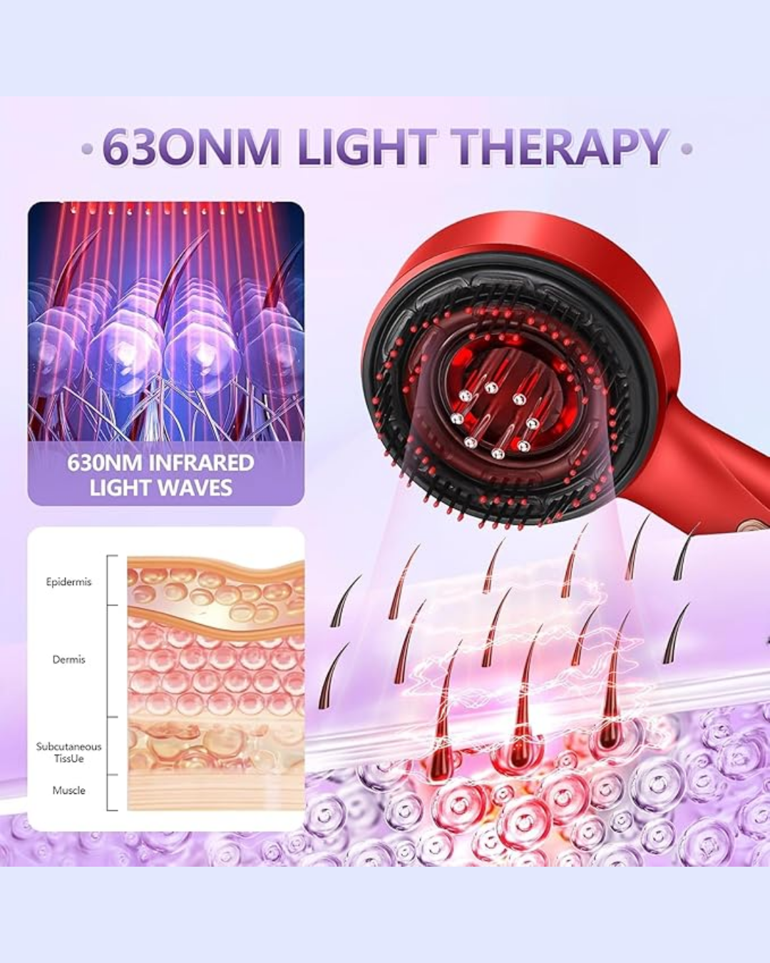 Electric Head Massager, 2-in-1 Head Massager, Electric with Hair Oil Applicator