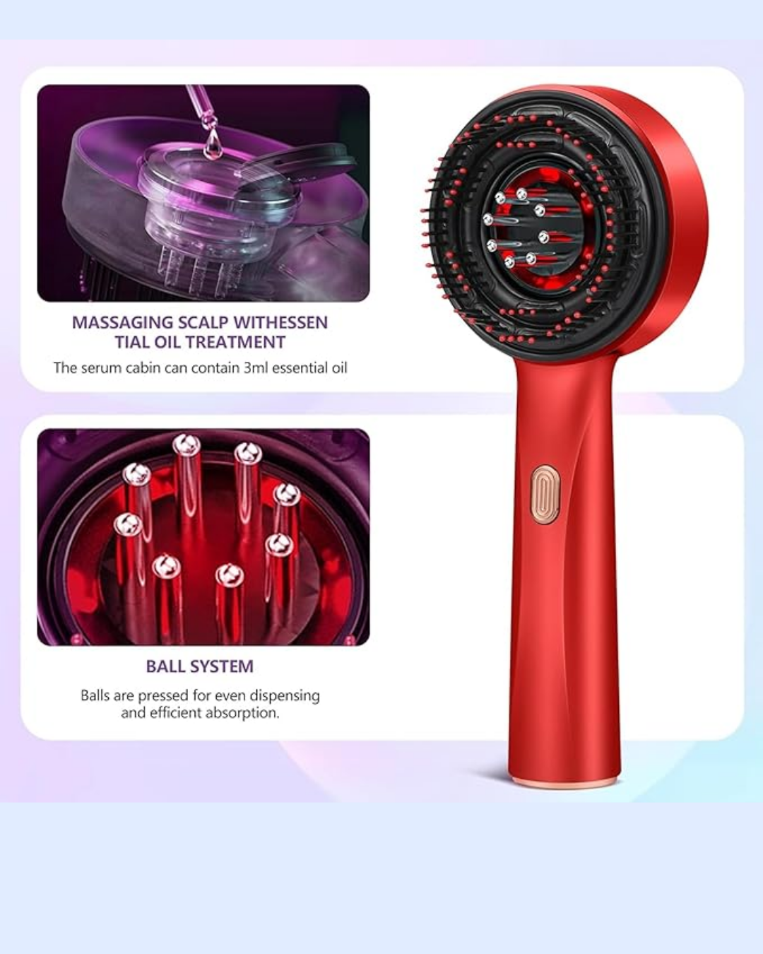 Electric Head Massager, 2-in-1 Head Massager, Electric with Hair Oil Applicator