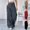 Irregular Design Trousers Fashion Casual Wide-leg Straight Pants Women's Clothing